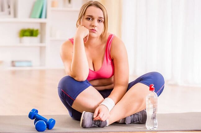 the girl loses weight through physical activity